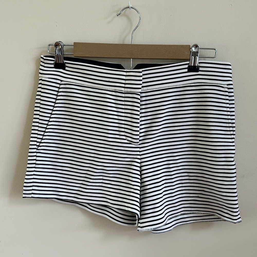 BCBG Maxazria PIA Shorts in black/white stripes